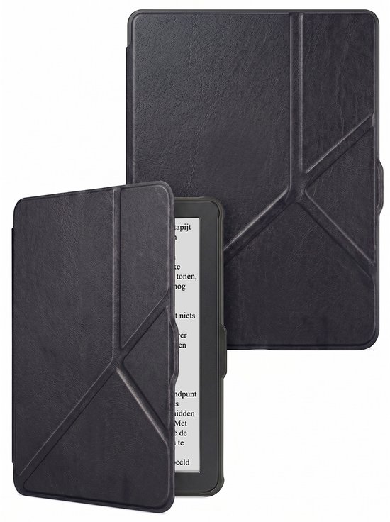 Hoes Geschikt voor Kobo Nia - E-reader Bescherm Hoesje Case Sleep Cover Trifold - Hoes Geschikt voor Kobo Nia Hoesje - Zwart