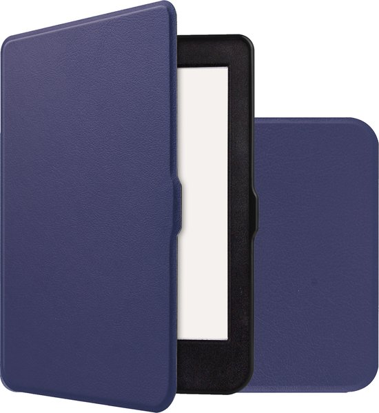 Hoes Geschikt voor Kobo Nia Hoesje Bookcase Cover Book Case Hoes Sleepcover - Donkerblauw van Rocketcase