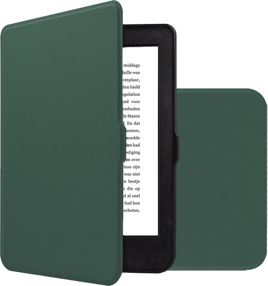 Hoes Geschikt voor Kobo Nia Hoesje Bookcase Cover Book Case Hoes Sleepcover - Donkergroen van Eposbook