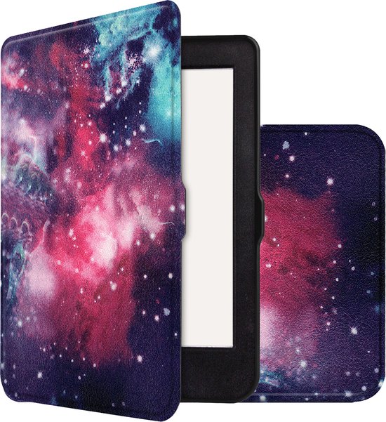 Hoes Geschikt voor Kobo Nia Hoesje Bookcase Cover Book Case Hoes Sleepcover - Galaxy van ICTechgadgets