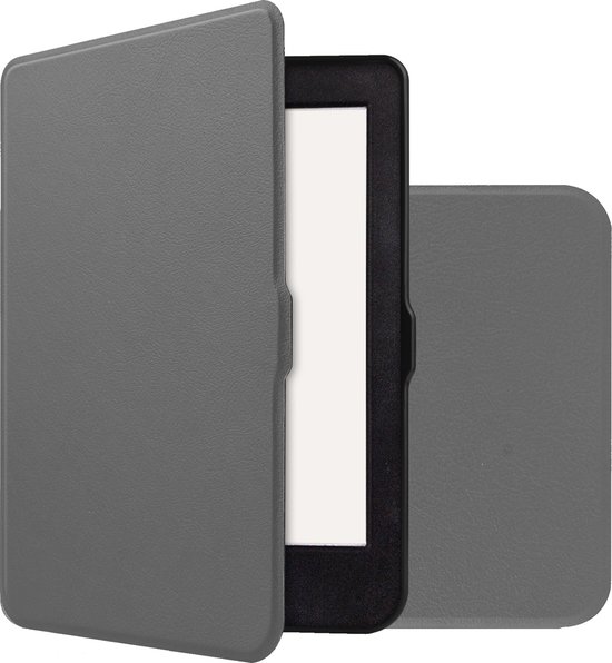 Hoes Geschikt voor Kobo Nia Hoesje Bookcase Cover Book Case Hoes Sleepcover - Grijs van DSaiL