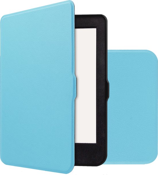 Hoes Geschikt voor Kobo Nia Hoesje Bookcase Cover Book Case Hoes Sleepcover - Lichtblauw van FIFACO.