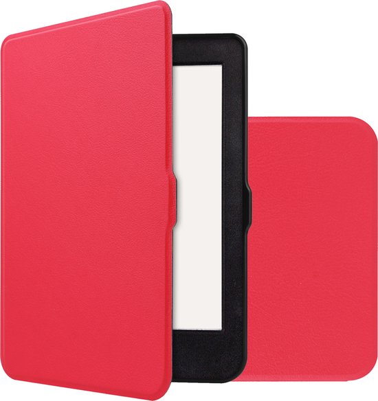 Hoes Geschikt voor Kobo Nia Hoesje Bookcase Cover Book Case Hoes Sleepcover - Rood van Merkloos