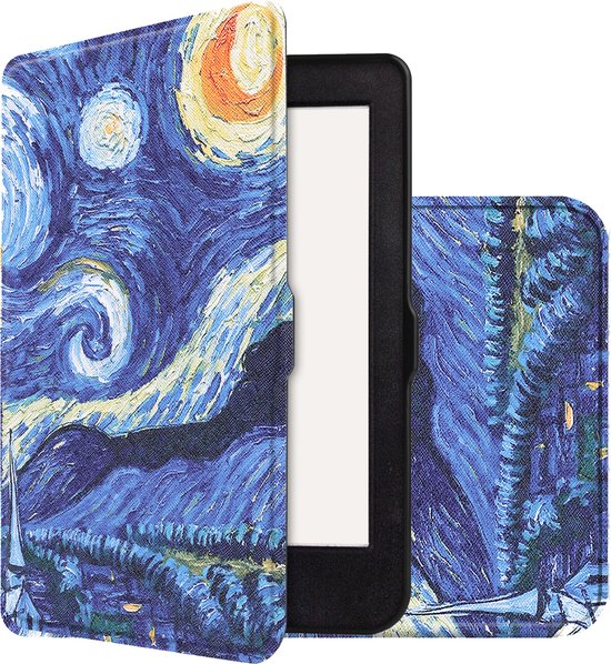 Hoes Geschikt voor Kobo Nia Hoesje Bookcase Cover Book Case Hoes Sleepcover - Sterrenhemel van CaseGoods