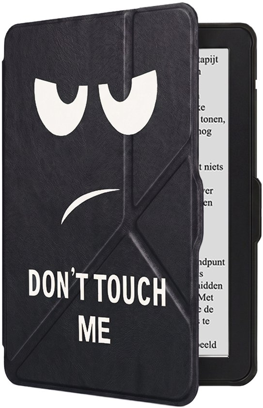 Hoes Geschikt voor Kobo Nia Hoesje Bookcase Cover Book Case Hoes Sleepcover Trifold - Don't Touch Me