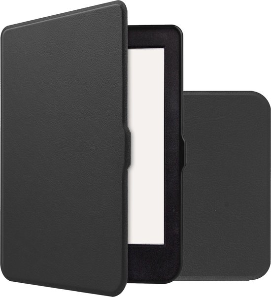 Hoes Geschikt voor Kobo Nia Hoesje Bookcase Cover Book Case Hoes Sleepcover - Zwart van MMOBIEL