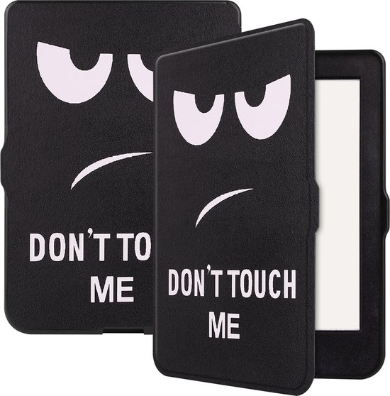 Hoes Geschikt voor Kobo Nia Hoesje Bookcase Cover Hoes - Hoesje Geschikt voor Kobo Nia Hoes Cover Case - Don't Touch Me van MMOBIEL