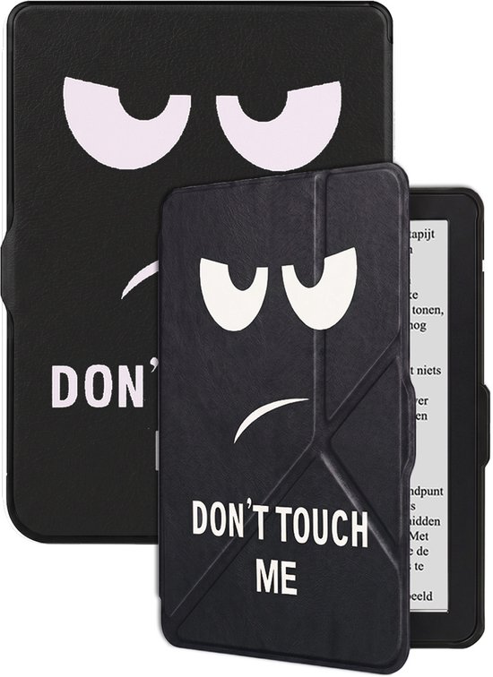 Hoes Geschikt voor Kobo Nia Hoesje Bookcase Cover Hoes Trifold - Hoesje Geschikt voor Kobo Nia Hoes Cover Case - Don't Touch Me