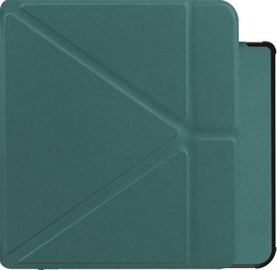 Hoes Geschikt voor Kobo Sage Hoesje Bookcase Cover Book Case Hoes Sleepcover Trifold - Donkergroen van CaseBuddy