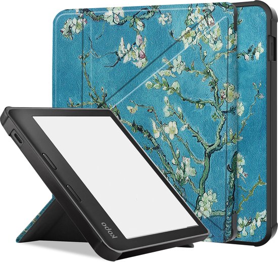 Hoes Geschikt voor Kobo Sage Hoesje Bookcase Cover Hoes Trifold - Hoesje Geschikt voor Kobo Sage Hoes Cover Case - Bloesem van kwmobile