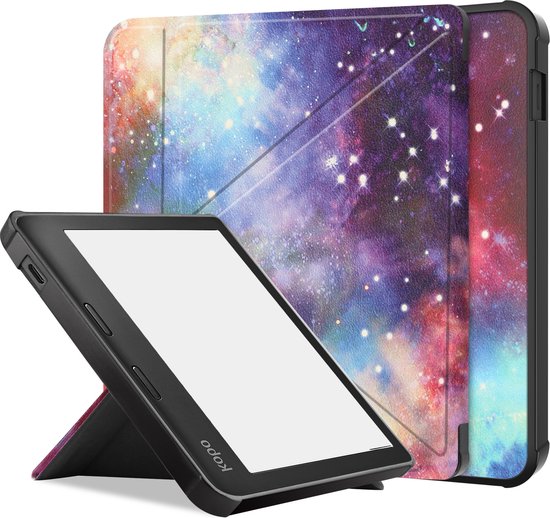 Hoes Geschikt voor Kobo Sage Hoesje Bookcase Cover Hoes Trifold - Hoesje Geschikt voor Kobo Sage Hoes Cover Case - Galaxy van TechAccs