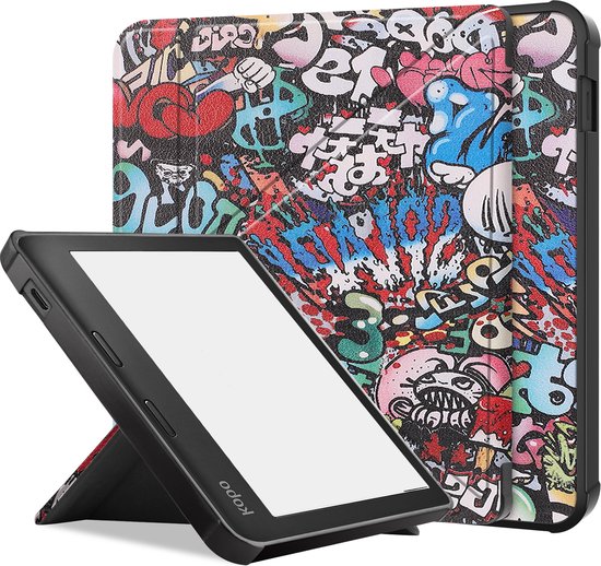 Hoes Geschikt voor Kobo Sage Hoesje Bookcase Cover Hoes Trifold - Hoesje Geschikt voor Kobo Sage Hoes Cover Case - Graffity van Fournya