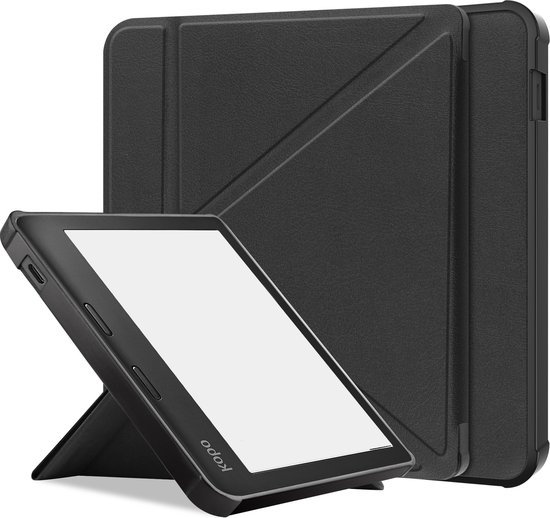 Hoes Geschikt voor Kobo Sage Hoesje Bookcase Cover Hoes Trifold - Hoesje Geschikt voor Kobo Sage Hoes Cover Case - Zwart van EchtWaar.