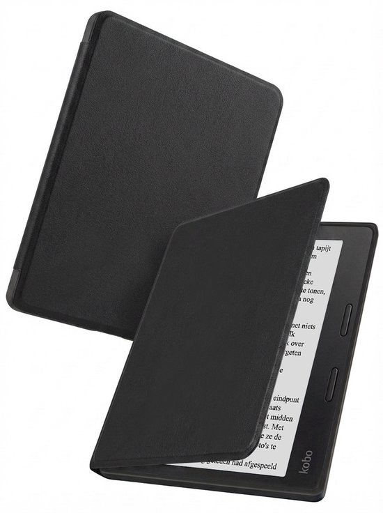Hoes Geschikt voor Kobo Sage - Luxe E-reader Bescherm Case - Hoesje Book Cover - Zwart