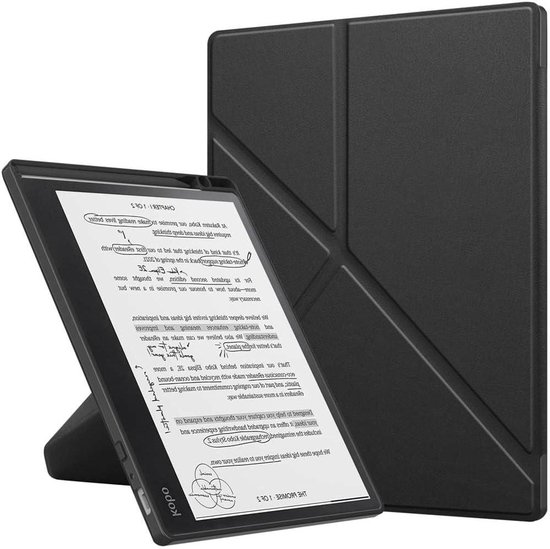 Hoes Kobo Elipsa - E-reader Cover - Bescherming E-reader - Ultradun PU-leer - 10.3 inch - Zwart