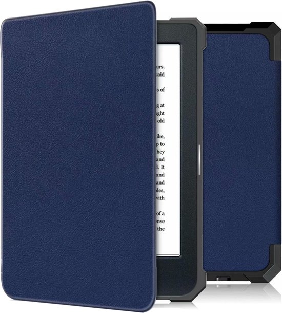 Hoesje geschikt voor de Kobo Nia - iMoshion Slim Soft Case Bookcase - Donkerblauw van iMoshion