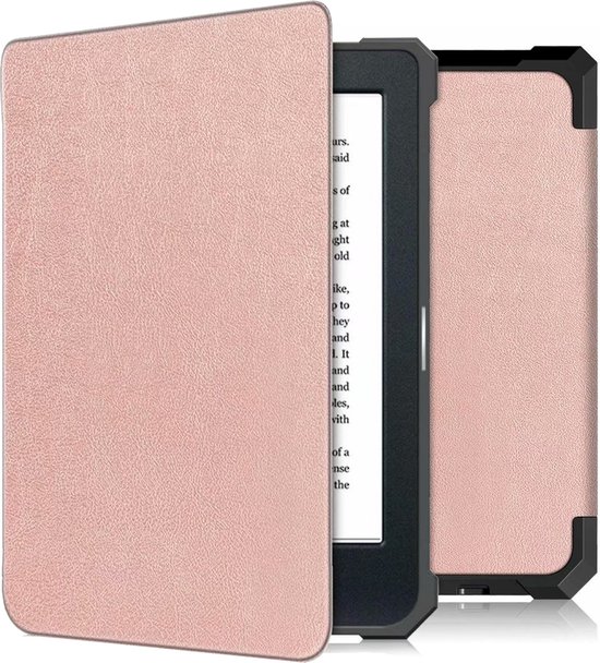 Hoesje geschikt voor de Kobo Nia - iMoshion Slim Soft Case Bookcase - Rose Goud van Hoesje 