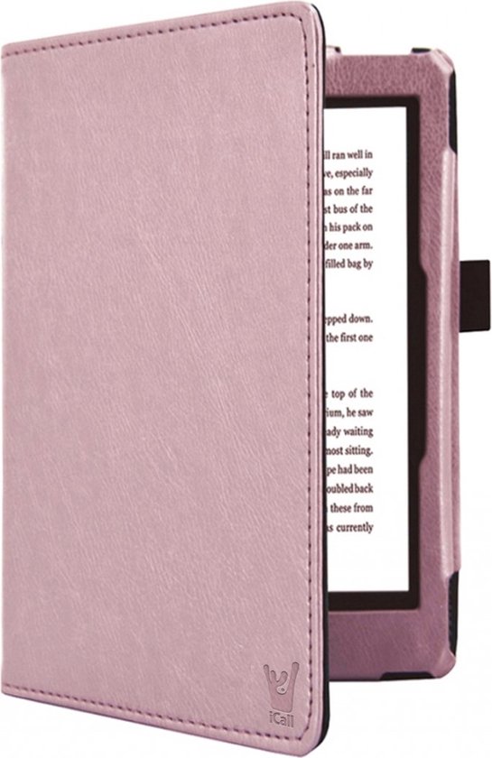Hoesje geschikt voor Kindle Paperwhite / Signature Edition Gen 11 - Book Case Premium Sleep Cover Kunstleer Hoes met Auto/Wake Functie - Roségoud