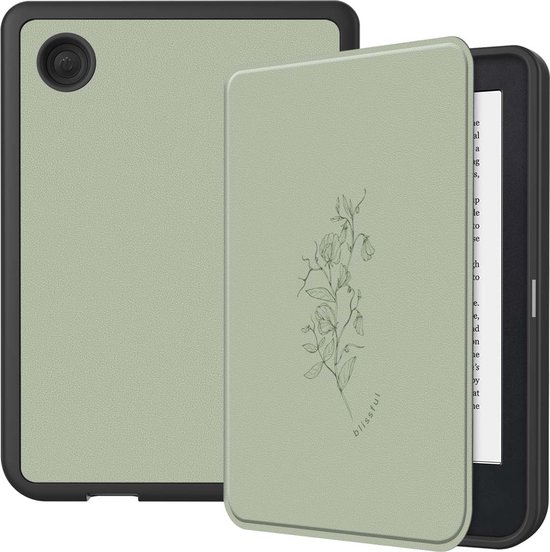 Hoesje geschikt voor Kobo Clara 2E E-reader - iMoshion Design Slim Soft Case Bookcase - Ook geschikt voor Tolino Shine 4 - Floral Green van Hoesje 