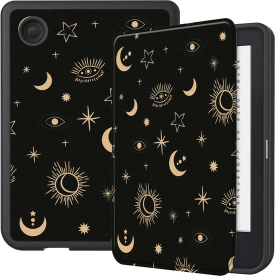 Hoesje geschikt voor Kobo Clara 2E E-reader - iMoshion Design Slim Soft Case Bookcase - Ook geschikt voor Tolino Shine 4 - Stars Sky van iMoshion