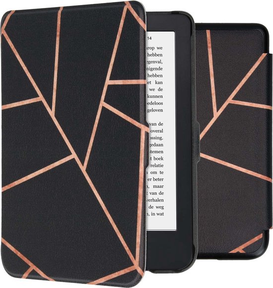 Hoesje geschikt voor Kobo Clara 2E E-reader - iMoshion Slim Hard Case Bookcase - Ook geschikt voor Tolino Shine 4 - Black Graphic van Hoesje 