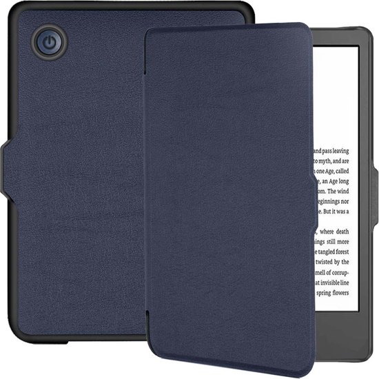 Hoesje geschikt voor Kobo Clara 2E E-reader - iMoshion Slim Hard Case Bookcase - Ook geschikt voor Tolino Shine 4 - Donkerblauw van Hoesje 