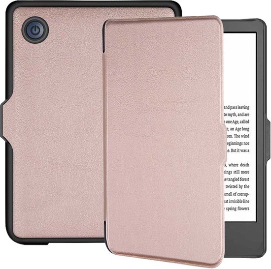 Hoesje geschikt voor Kobo Clara 2E E-reader - iMoshion Slim Hard Case Bookcase - Ook geschikt voor Tolino Shine 4 - Rosé Goud van Hoesje 