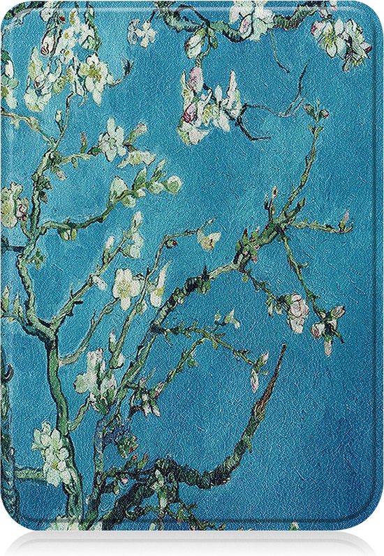 Hoesje Geschikt voor Kobo Clara 2E Hoes Book Case - Hoes Geschikt voor Kobo Clara 2E Hoesje Book Cover - Bloesem van GadgetBay