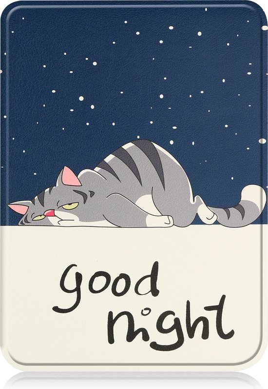 Hoesje Geschikt voor Kobo Clara 2E Hoes Book Case - Hoes Geschikt voor Kobo Clara 2E Hoesje Book Cover - Kat van Hoesje 
