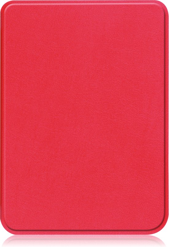 Hoesje Geschikt voor Kobo Clara 2E Hoes Book Case - Hoes Geschikt voor Kobo Clara 2E Hoesje Book Cover - Rood van Hoesje 