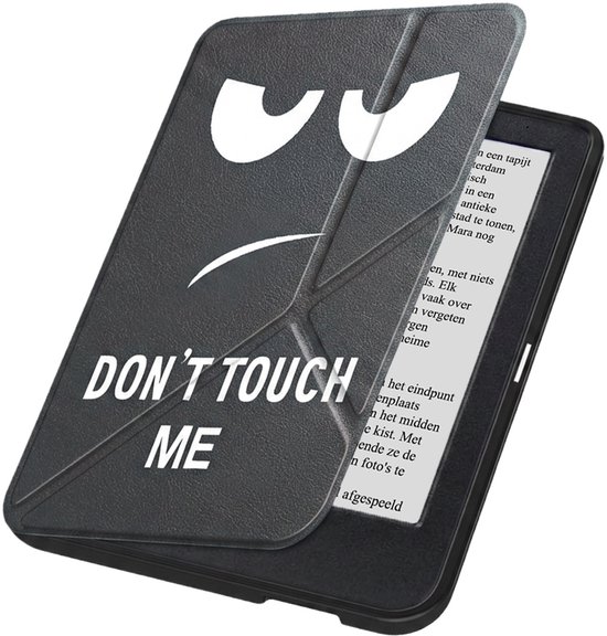 Hoesje Geschikt voor Kobo Clara 2E Hoes Book Case Trifold - Hoes Geschikt voor Kobo Clara 2E Hoesje Book Cover - Don't Touch Me