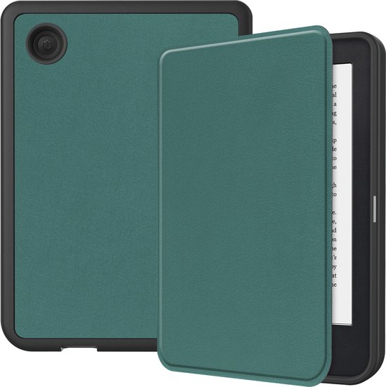 Hoesje Geschikt voor Kobo Clara 2E Hoesje Luxe Bescherm Case - Hoes Geschikt voor Kobo Clara 2E Hoes Book Cover - Donkergroen van Hoesje 