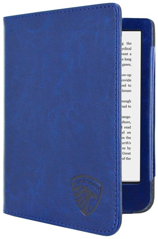 Hoesje Geschikt voor Kobo Clara 2E Luxe Sleepcover - Book Case Hoes Cover - Marine Blauw - ereader hoesje - cover van Merkloos