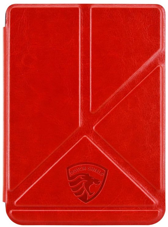Hoesje Geschikt voor Kobo Clara 2E Origami Sleepcover - Book Case Hoes Cover - Rood - ereader hoesje - cover van Merkloos