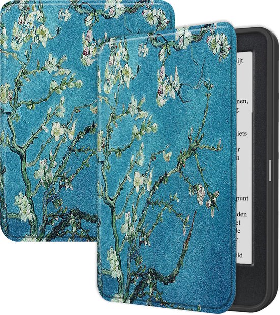 Hoesje Geschikt voor Kobo Clara BW Hoes Bescherm Hoesje Case Sleep Cover - Hoes Geschikt voor Kobo Clara BW Hoesje - Bloesem van Merkloos