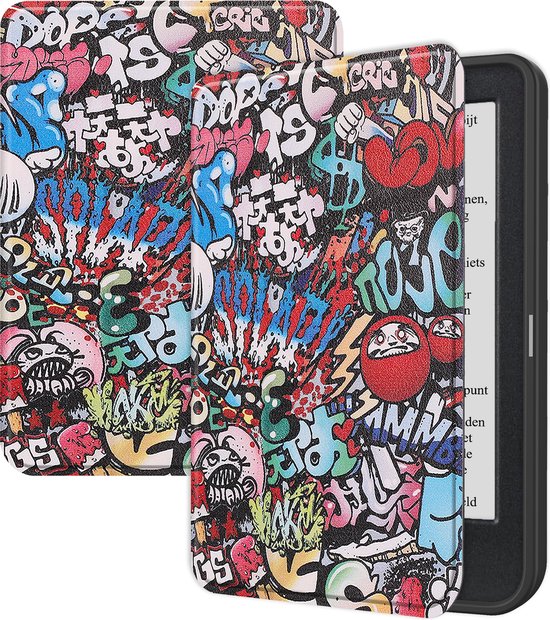 Hoesje Geschikt voor Kobo Clara BW Hoes Bescherm Hoesje Case Sleep Cover - Hoes Geschikt voor Kobo Clara BW Hoesje - Graffity van Hoesje 