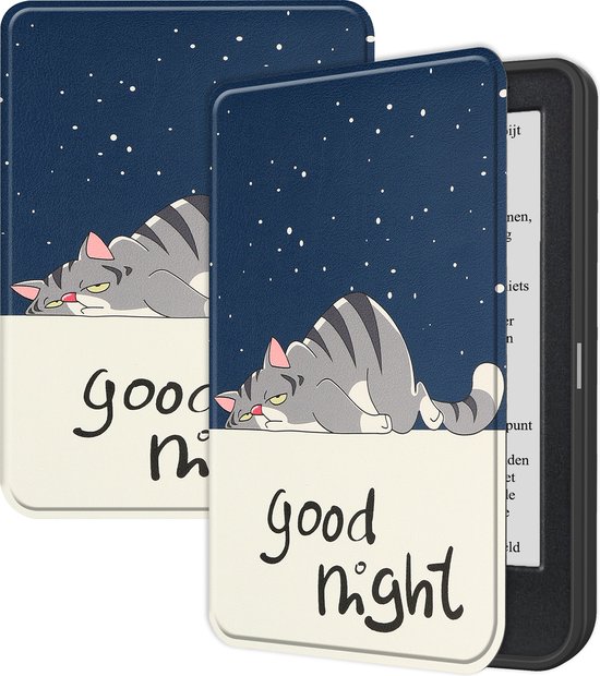 Hoesje Geschikt voor Kobo Clara BW Hoes Bescherm Hoesje Case Sleep Cover - Hoes Geschikt voor Kobo Clara BW Hoesje - Kat van Hoesje 