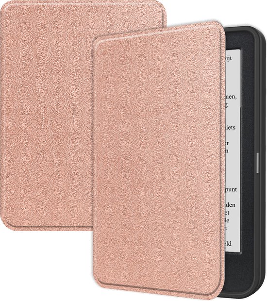 Hoesje Geschikt voor Kobo Clara BW Hoes Bescherm Hoesje Case Sleep Cover - Hoes Geschikt voor Kobo Clara BW Hoesje - Rosé Goud van Merkloos