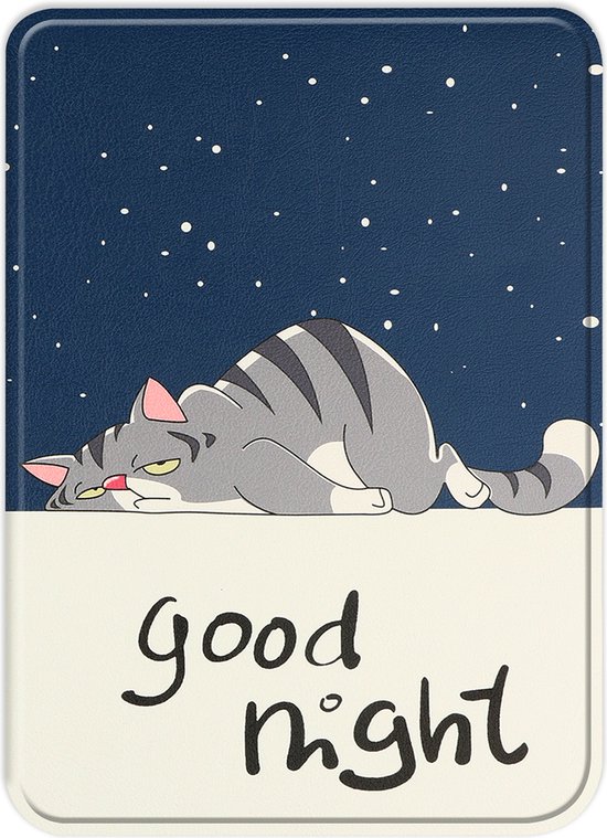 Hoesje Geschikt voor Kobo Clara BW Hoes Book Case - Hoes Geschikt voor Kobo Clara BW Hoesje Book Cover - Kat van CaseGoods