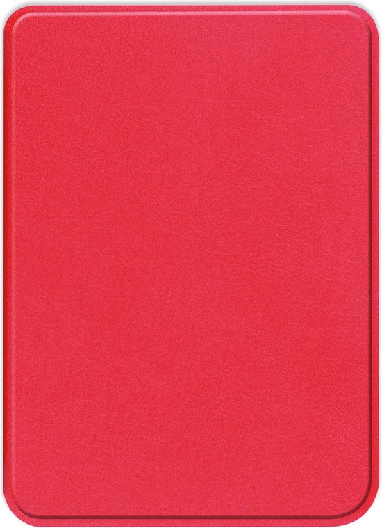 Hoesje Geschikt voor Kobo Clara BW Hoes Book Case - Hoes Geschikt voor Kobo Clara BW Hoesje Book Cover - Rood van Fasila Life