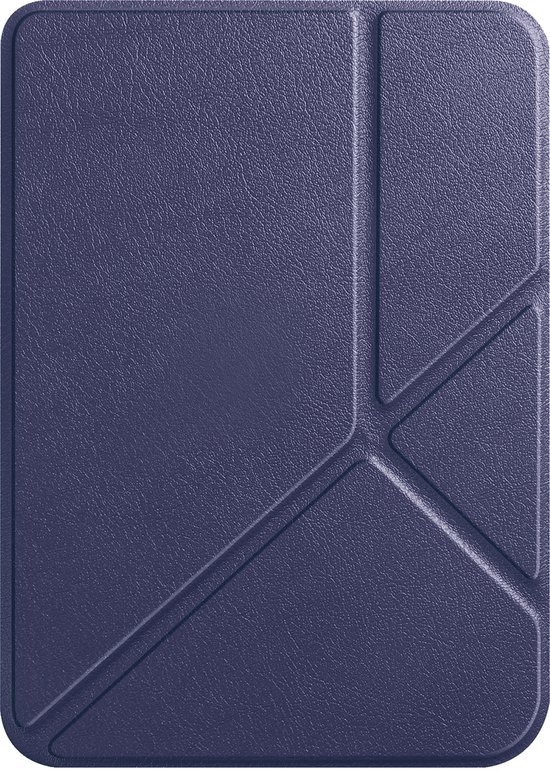 Hoesje Geschikt voor Kobo Clara BW Hoes Book Case Trifold - Hoes Geschikt voor Kobo Clara BW Hoesje Book Cover - Donkerblauw van Merkloos