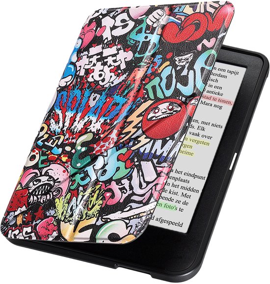 Hoesje Geschikt voor Kobo Clara BW Hoes Book Case Trifold - Hoes Geschikt voor Kobo Clara BW Hoesje Book Cover - Graffity