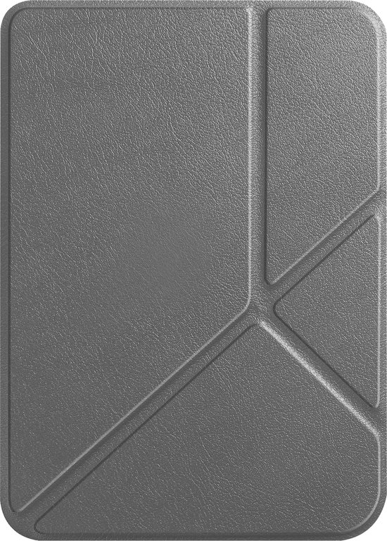 Hoesje Geschikt voor Kobo Clara BW Hoes Book Case Trifold - Hoes Geschikt voor Kobo Clara BW Hoesje Book Cover - Grijs van Hoesje 
