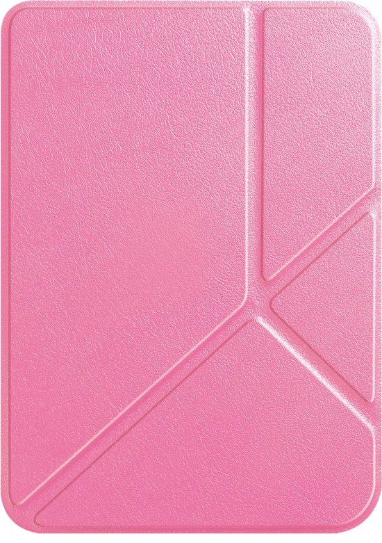 Hoesje Geschikt voor Kobo Clara BW Hoes Book Case Trifold - Hoes Geschikt voor Kobo Clara BW Hoesje Book Cover - Roze van Merkloos