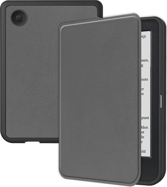 Hoesje Geschikt voor Kobo Clara BW Hoesje Luxe Bescherm Case - Hoes Geschikt voor Kobo Clara BW Hoes Book Cover - Grijs van Merkloos