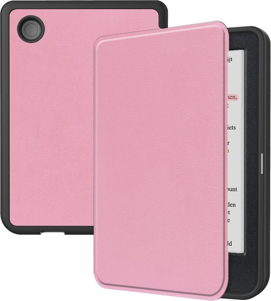 Hoesje Geschikt voor Kobo Clara BW Hoesje Luxe Bescherm Case - Hoes Geschikt voor Kobo Clara BW Hoes Book Cover - Roze van Merkloos