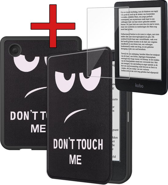 Hoesje Geschikt voor Kobo Clara BW Hoesje Luxe Bescherm Case Met Screenprotector - Hoes Geschikt voor Kobo Clara BW Hoes Book Cover - Don't Touch Me van Hoesje 