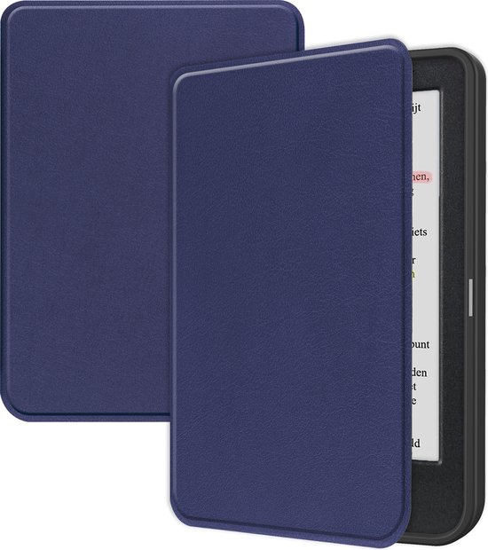 Hoesje Geschikt voor Kobo Clara Colour Hoes Bescherm Hoesje Case Sleep Cover - Hoes Geschikt voor Kobo Clara Colour Hoesje - Donkerblauw van Hoesje 