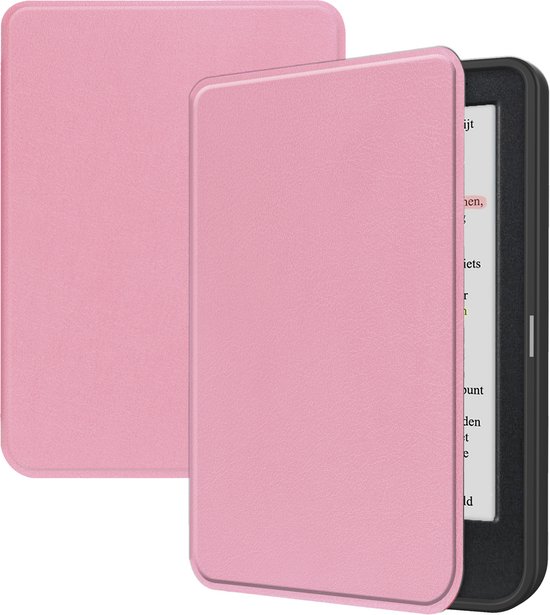 Hoesje Geschikt voor Kobo Clara Colour Hoes Bescherm Hoesje Case Sleep Cover - Hoes Geschikt voor Kobo Clara Colour Hoesje - Roze van Merkloos