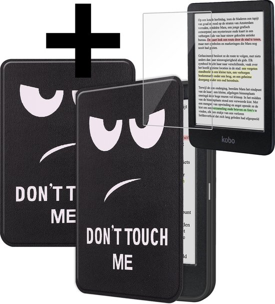 Hoesje Geschikt voor Kobo Clara Colour Hoes Bescherm Hoesje Case Sleep Cover Met Screenprotector - Hoes Geschikt voor Kobo Clara Colour Hoesje - Don't Touch Me van Hoesje 